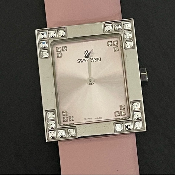 Swarovski Accessories - Swarovski Women's Watch Crystal Accents Light Pink Strap Vintage